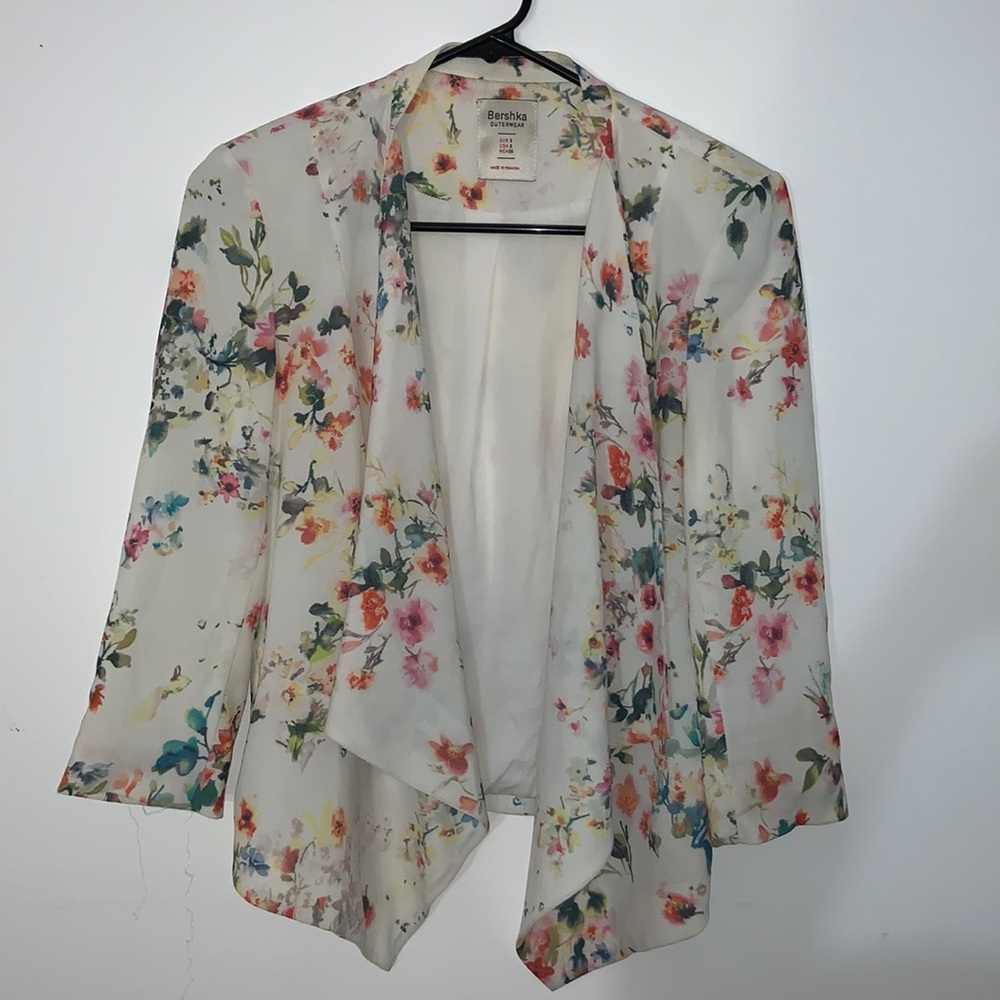 Bershka floral blazer